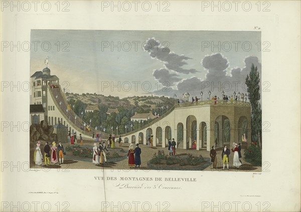 Montages de Belleville, Barrière des 3 couronnes, 1817-1824. Creator: Courvoisier-Voisin, Henri (1757-1830).