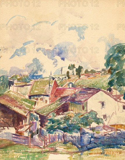 Mountain Village. Creator: Giacometti, Giovanni (1868-1933).