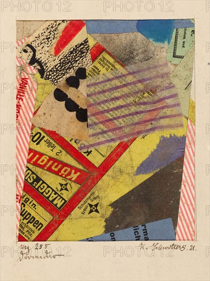 Mz 255 Dromedar, 1921. Creator: Schwitters, Kurt (1887-1948).