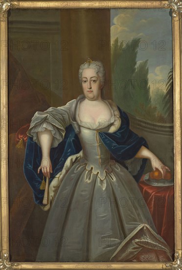 Portrait of Christiane Eberhardine of Brandenburg-Bayreuth (1671-1727), Electress of Saxony..., c.17 Creator: Anonymous.