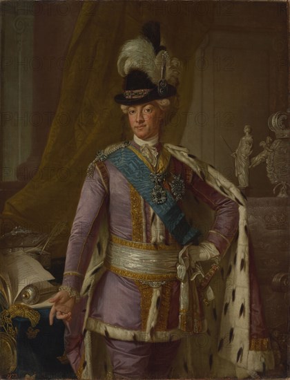 Portrait of King Gustav III of Sweden (1746-1792), 1779. Creator: Krafft, Per, the Elder (1724-1793).