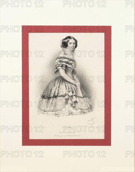 Portrait of Princess Hildegard of Bavaria (1825-1864), Duchess of Teschen, 1856. Creator: Dauthage, Adolf (1825-1883).