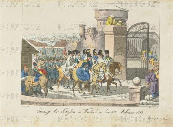 Russian army entering Warsaw in 1813, after 1813. Creator: Nusbiegel, Johann (ca 1750-1833).