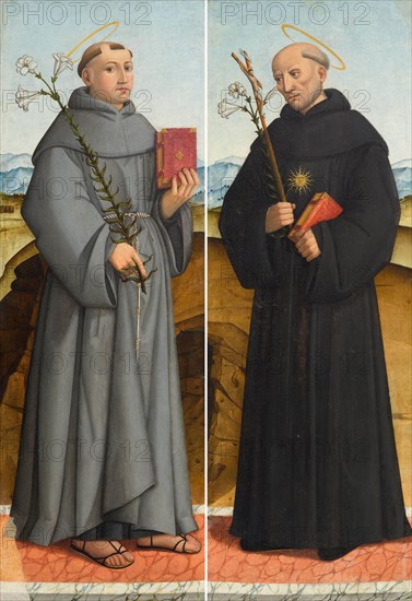 Saint Anthony of Padua. Saint Nicholas of Tolentino. Creator: Savoldo, Giovanni Girolamo (Girolamo da Brescia) (1480/85-1548).