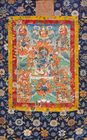 Thangka of the six-armed Mahakala, 19th century. Creator: Tibetan culture.