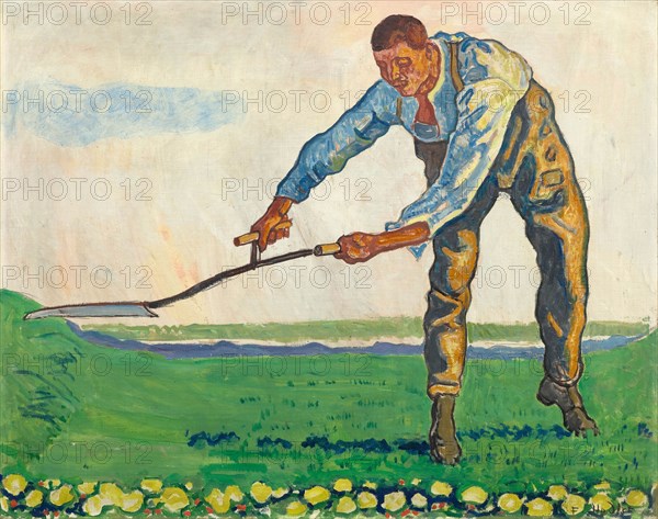 The Mower, c.1910. Creator: Hodler, Ferdinand (1853-1918).