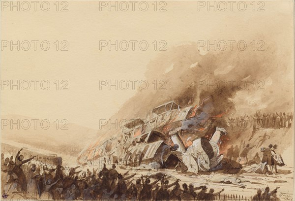 The Versailles rail disaster on May 8, 1842, 1842. Creator: Garez, Rene Joseph (1802-1852).