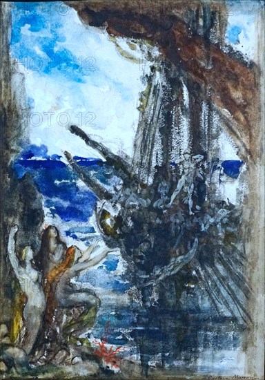 Ulysse et les Sirènes (Ulysses and the Sirens). Creator: Moreau, Gustave (1826-1898).