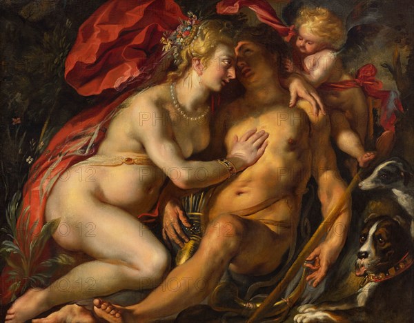 Venus and Adonis, c.1615. Creator: Jordaens, Jacob (1593-1678).