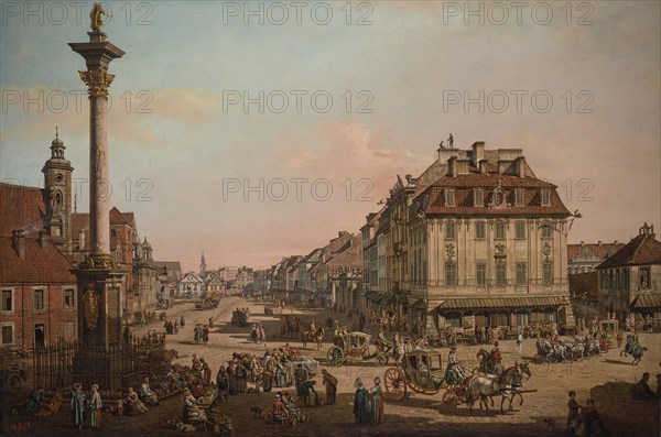 View of Krakowskie Przedmiescie and Sigismund's Column, 1767-1768. Creator: Bellotto, Bernardo (1720-1780).