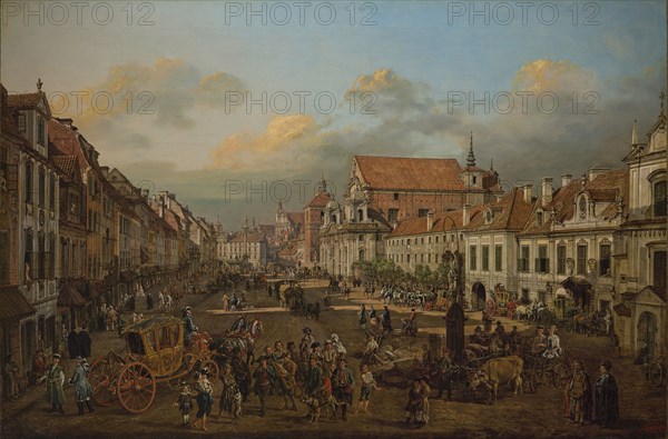 View of Krakowskie Przedmiescie and Sigismund's Column, 1774. Creator: Bellotto, Bernardo (1720-1780).