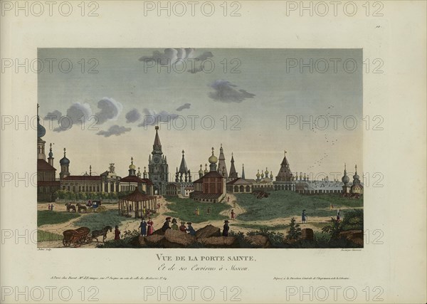 Vue de la Porte sainte, et de ses environs à Moscou, 1817-1824. Creator: Courvoisier-Voisin, Henri (1757-1830).