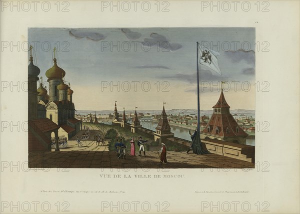 Vue de la ville de Moscou, 1817-1824. Creator: Courvoisier-Voisin, Henri (1757-1830).