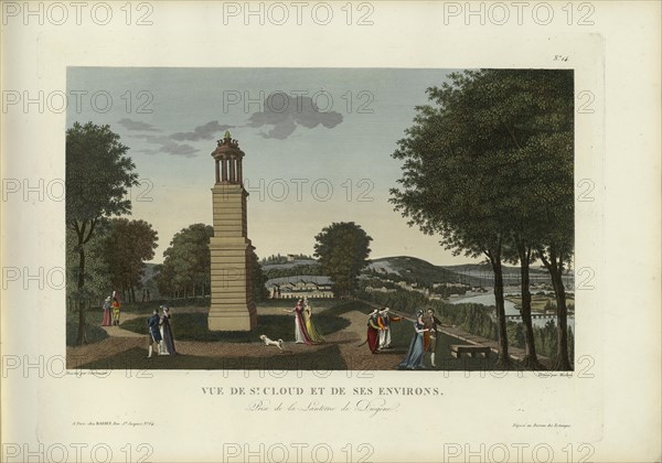 Vue de Saint-Cloud et de ses environs, prise de la Lanterne de Diogène, 1817-1824. Creator: Courvoisier-Voisin, Henri (1757-1830).