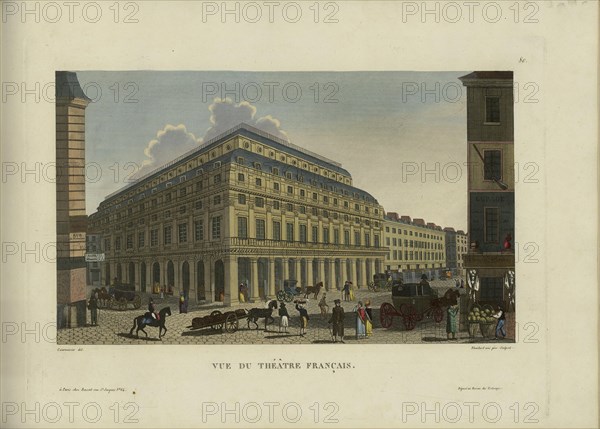 Vue du Théâtre Français, 1817-1824. Creator: Courvoisier-Voisin, Henri (1757-1830).