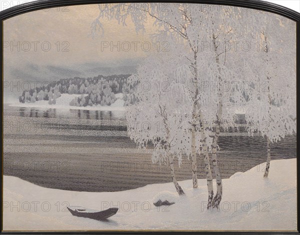 Winter Landscape, 1908. Creator: Fjaestad, Gustaf (1868-1948).