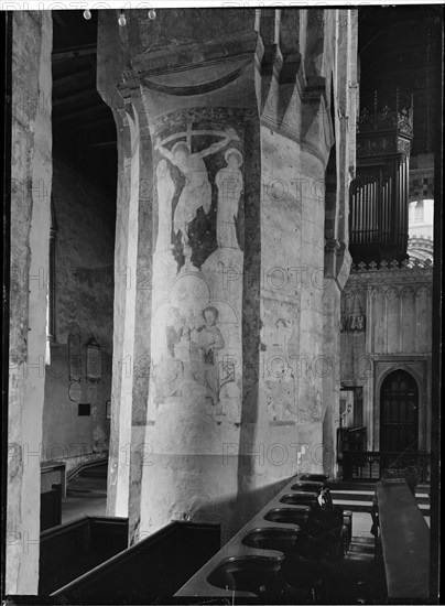 St Albans Cathedral, St Albans, Hertfordshire, July 1958. Creator: Margaret F Harker.