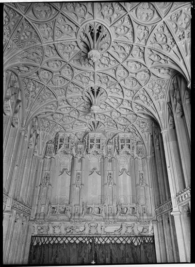 St Albans Cathedral, St Albans, Hertfordshire, July 1958. Creator: Margaret F Harker.