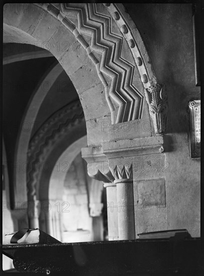 St John's Church, Elkstone, Cotswold, Gloucestershire, 1920-1940. Creator: Marjory L Wight.