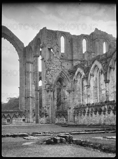 Fountains Abbey, Harrogate, North Yorkshire, 1920-1945. Creator: Marjory L Wight.