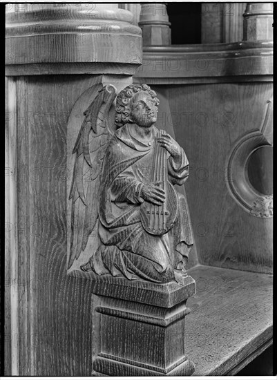 St Albans Cathedral, St Albans, Hertfordshire, July 1958. Creator: Margaret F Harker.