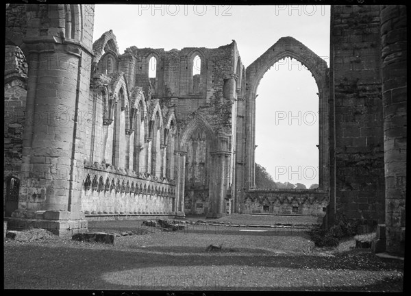 Fountains Abbey, Harrogate, North Yorkshire, 1940-1949. Creator: Ethel Booty.