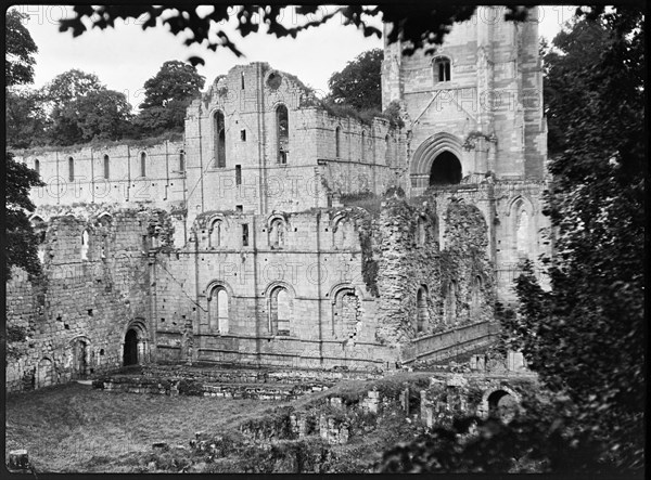 Fountains Abbey, Harrogate, North Yorkshire, 1920-1945. Creator: Marjory L Wight.