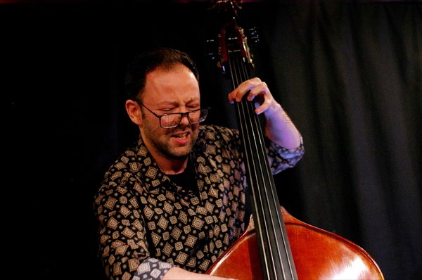 Jakob Cywinski, Marco Marconi Quartet, Verdict Jazz Club, Brighton, East Sussex, 14 April 2023. Creator: Brian O'Connor.