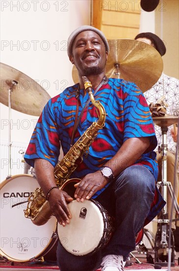 Tony Kofi, Basil Hodge Quintet, Jazz Africa, Loughton Methodist Church, Loughton, Essex, Apr 2023. Creator: Brian O'Connor.