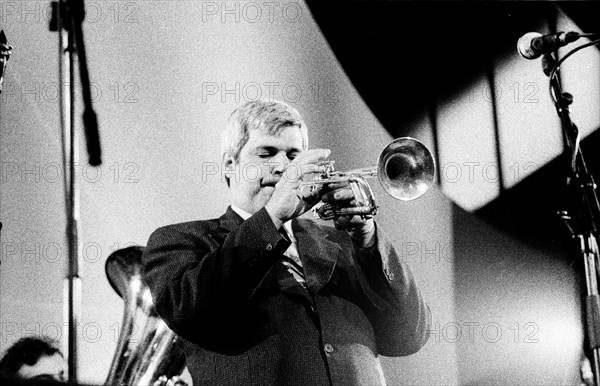 Randy Sandke, Louis Armstrong Centennial Band, Brecon Jazz Festival, Brecon, Powys, Wales, Aug 2001. Creator: Brian O'Connor.