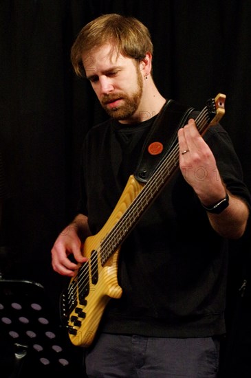 George Baldwin, Ray Russell Quintet, Verdict Jazz Club, Brighton, East Sussex, 18 March 2023. Creator: Brian O'Connor.