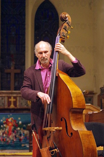 Geoff Simkins - Howard Alden Trio, St Andrews Church, Hove, East Sussex, 21 Oct 2022. Creator: Brian O'Connor.