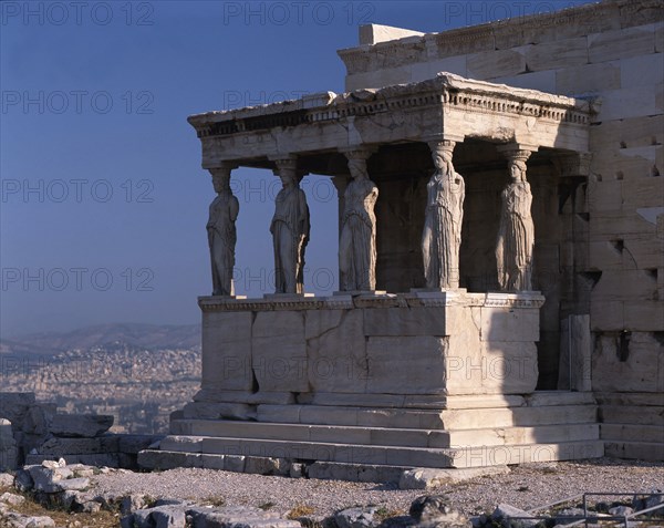 Caryatid detail, Erechtheion, Athens, Greece, 2018. Creator: Ethel Davies.