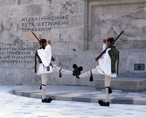 Parliament and Changing of the Guard, Athens, Greece, 2018. Creator: Ethel Davies.