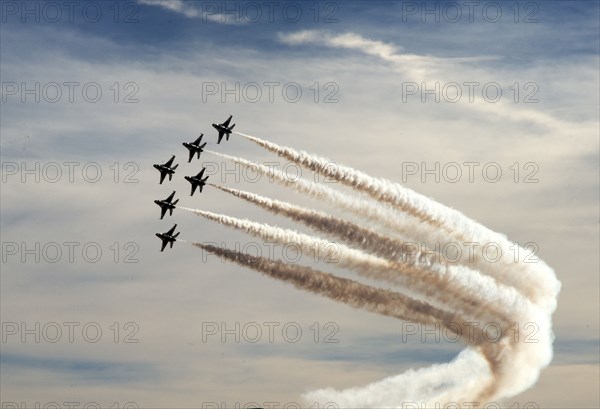 Thunderbirds, 76th Navy celebrations, Nellis AFB, Las Vegas, Nevada, USA, 2022. Creator: Ethel Davies.