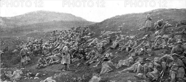 'La campagne d'hiver en Orient; Au Nord de Monastir, le 18 mars 1917: le 272 regiment..., 1917. Creator: Unknown.