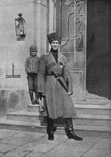 'La Revolution Russe; Le Grand-Duc Michel, frere du tsar,sous l'uniforme des cosaques..., 1917. Creator: Unknown.