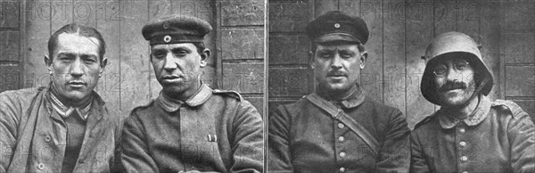 'Les succes Britanniques, entre Arras et Lens; Types de soldats allemands faits prisonniers..., 1917 Creator: Unknown.