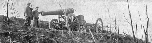 'Du 16 au 30 avril 1917; Un canon de 150 long abandonné par les Allemands', 1917. Creator: Unknown.