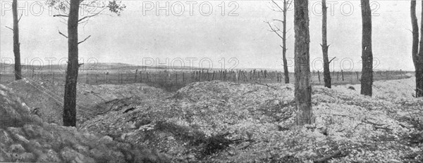 'Sur le massif de Moronvilliers; Le mont Cornillet vu de nos tranchees de depart..., (1917). Creator: Unknown.