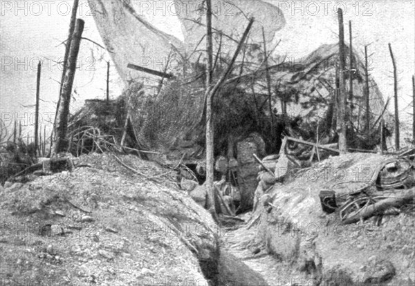 'Sur le massif de Moronvilliers; Sur le Cornillet: ouvrage allemand en beton arme..., 1917. Creator: Unknown.