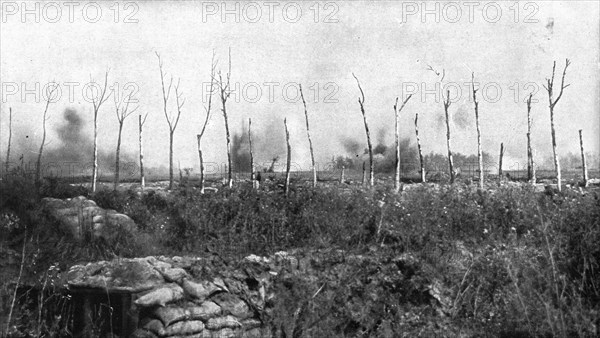 French Attack of July 31, 1917; Artillery preparation on the second German line..., 1917. Creator: Unknown.