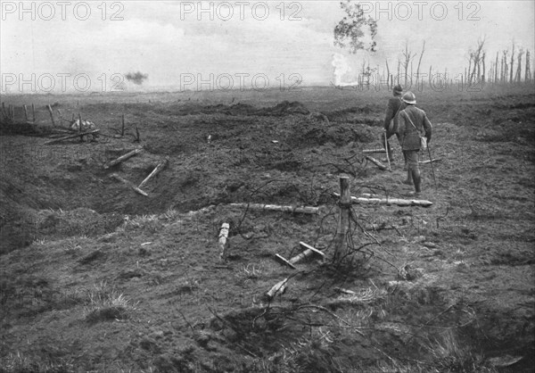 French Attack of July 31, 1917; The battlefield beyond conquered enemy ..., 1917. Creator: Unknown.