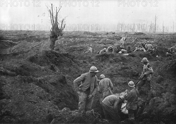 French Attack of July 31, 1917; Organising conquered territory..., 1917. Creator: Unknown.