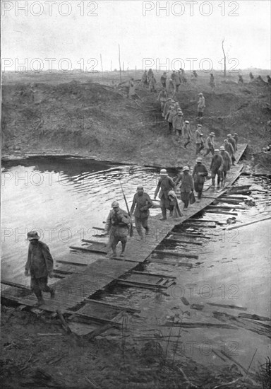 Four Hours After The Attack; At 9 a.m. on July 31, 1917, the first German prisoners..., 1917. Creator: Unknown.