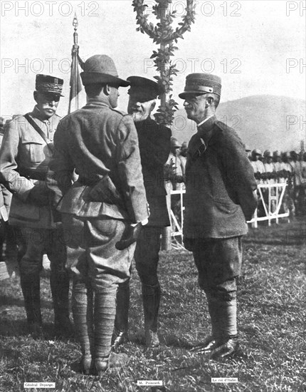 Italian Offensive of Isonzo; Before the offensive: on a visit to the Italian front..., 1917. Creator: Unknown.