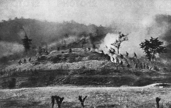 Italian Offensive of Isonzo; Italian infantry storm Monte Fratta, northeast of Plave..., 1917. Creator: Unknown.