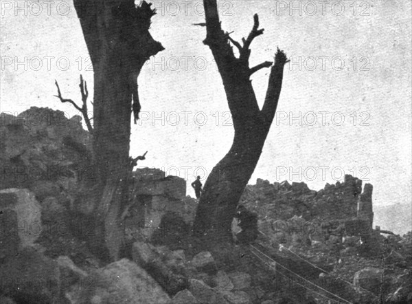 Italian Offensive of Isonzo; At the top of Monte Santo: the ruins of the convent, 1917. Creator: Unknown.