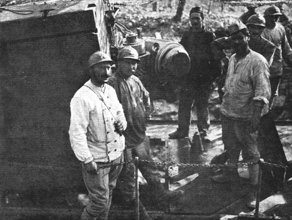 Italian Offensive of Isonzo; French artillery unit cooperating with Italian artillery, 1917 Creator: Unknown.