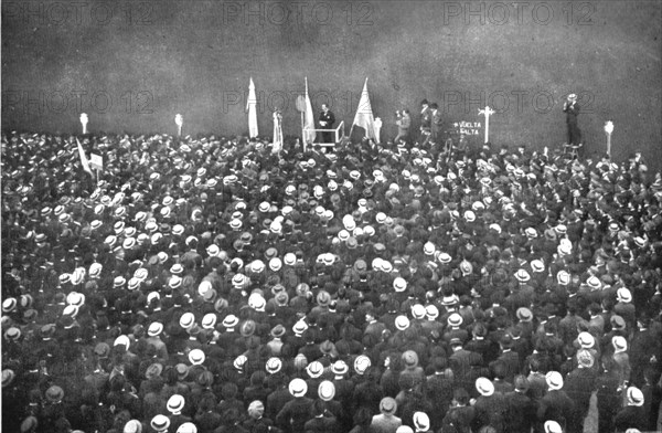 Latin America Against Germany; July 14, 1917, in Buenos-Aires: a crowd..., 1917 Creator: Unknown.